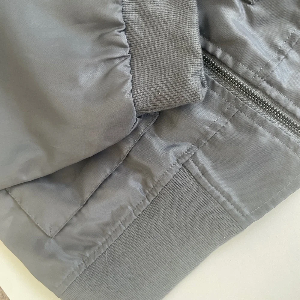 Y2K 90’s Structure Military Jacket Men's Full‎ Zip Charcoal Gray Sz L Normacore